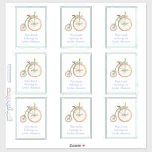 Adesivo de caderneta azul de bicicleta Circus