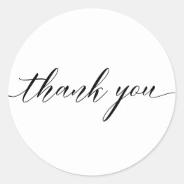 Adesivo de Caligrafia com Rótulo de Agradecimento