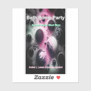 Adesivo de capa de festa de bomba de banho