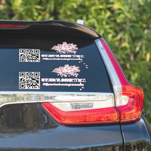 Adesivo de carro com nome de empresa de flor de ce