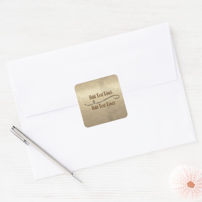 Adesivo de casamento de Natal Chic Gold Swirl Obri (Envelope)