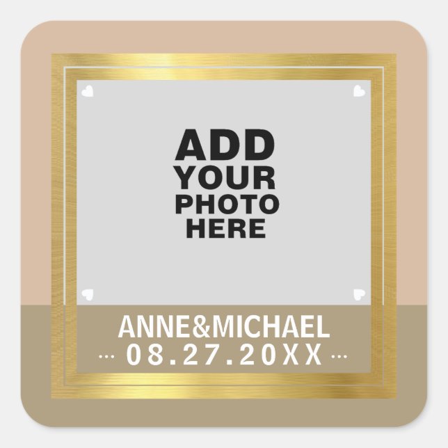 adesivo de casamento / foto com nomes de casais (Frente)