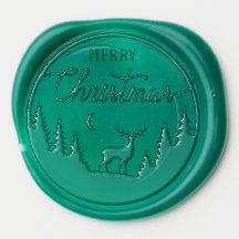 Adesivo de Cera de Natal com Rena