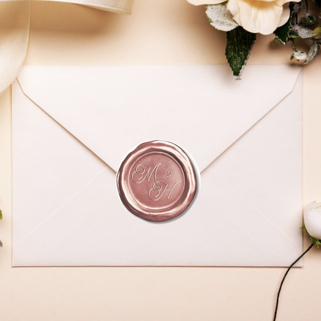 Adesivo de cera personalizado com iniciais dourado (Criador carregado)