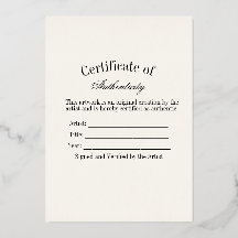 Adesivo de Certificado de Autenticidade de Luxo |