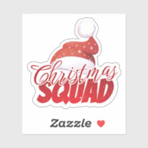 Adesivo de Chapéu de Papai Noel Vermelho da Equipe