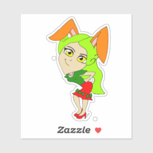 adesivo de chibi bunnygirl