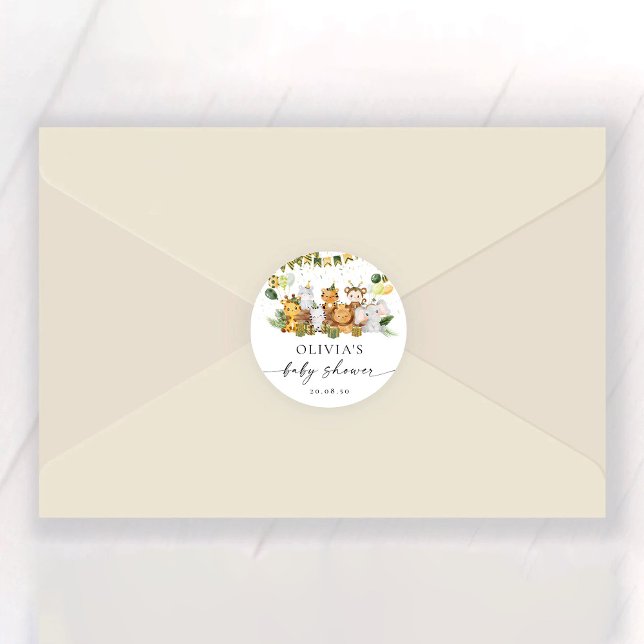 Adesivo de Churrasco de Bebê de Animais da Savana (Criador carregado)