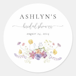 Adesivo de Chuveiro de Noiva de Flor Silvestre Aqu