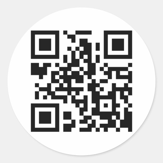 Adesivo de código QR redondo (Frente)
