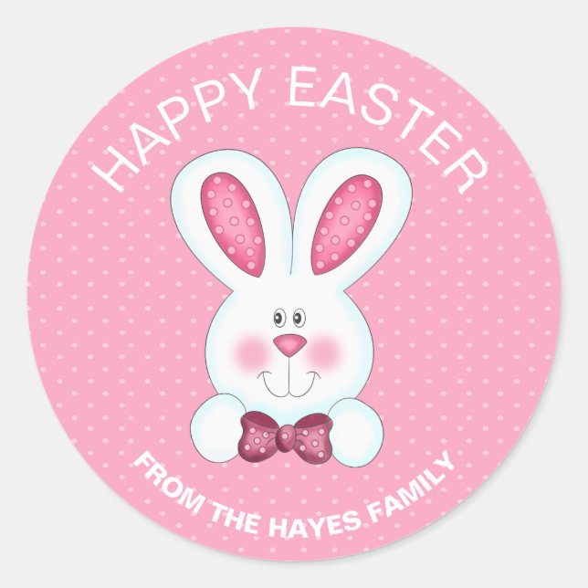 Adesivo de coelho personalizado (Frente)