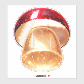 Adesivo de cogumelo vermelho moderno