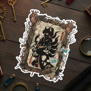 Adesivo de Colagem Gótica Japonesa Vintage