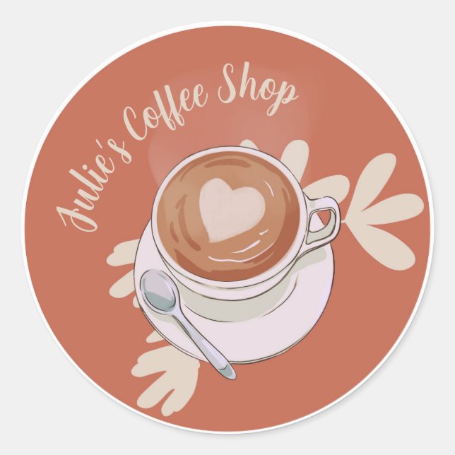 Adesivo de Compro de Café Personalizado (Frente)