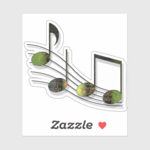 Adesivo de conteúdo das notas de Dubstep