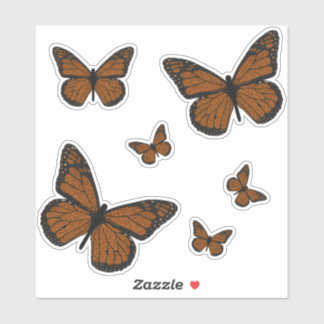 Adesivo de Contorno Doodled Monarch