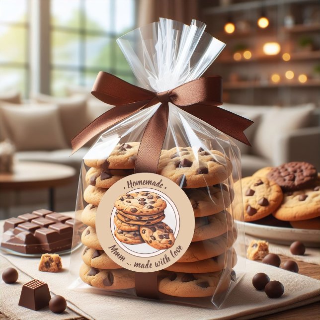 Adesivo de cookies de cor d'água de texto personal (Criador carregado)