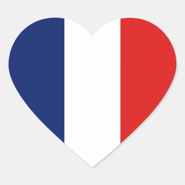 Adesivo de Coração da Bandeira da Guiana Francesa (Frente)