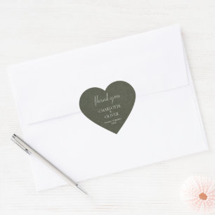 Adesivo de Coração de Agradecimento de Casamento V