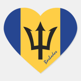 Adesivo de Coração de Barbados, Bandeira Patriótic