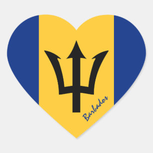 Adesivo de Coração de Barbados, Bandeira Patriótic