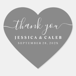 Adesivo de Coração de Casal Agradecido