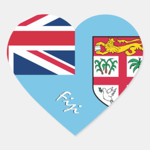 Adesivo de Coração de Fiji, Bandeira Patriótica de