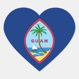 Adesivo de Coração de Guam, Bandeira Guamaniana Pa