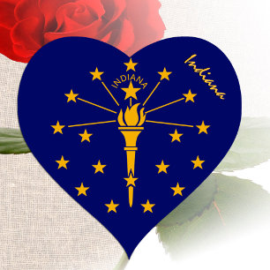 Adesivo de Coração de Indiana, Bandeira Patriótica