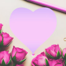 Adesivo de Coração de Lavanda Rosa