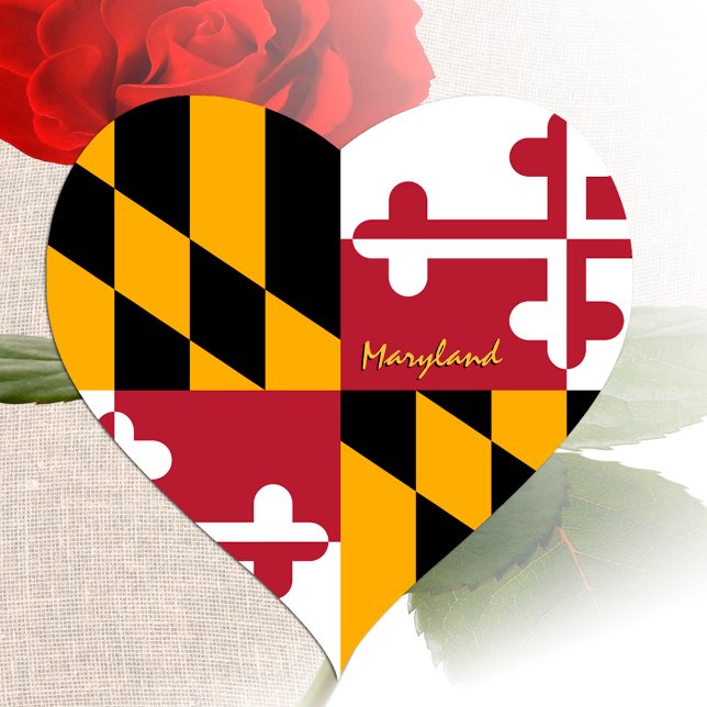 Adesivo de Coração de Maryland, Bandeira Patriótic (Criador carregado)