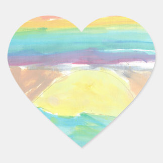 adesivo de coração estrelado