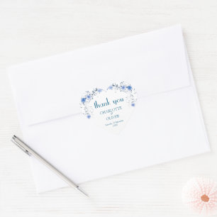 Adesivo de Coração para Lembrancinha de Casamento