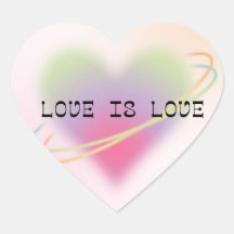 Adesivo de Coração Pastel Amor é Amor