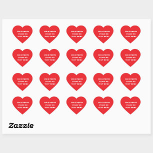 Adesivo de Coração Personalizado - Designs de Nata