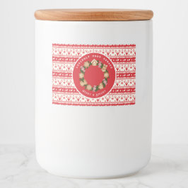 Adesivo de Coroa de Natal de Biscoito Personalizad