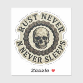 Adesivo de Corrente de Motoqueiro Rust Never Sleep
