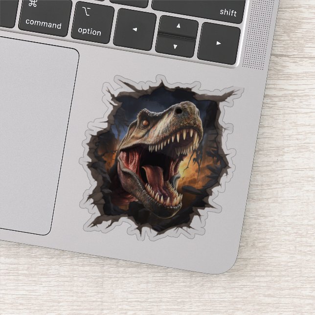 Adesivo de corte de parede de T-Rex dinossauro (Detalhe)