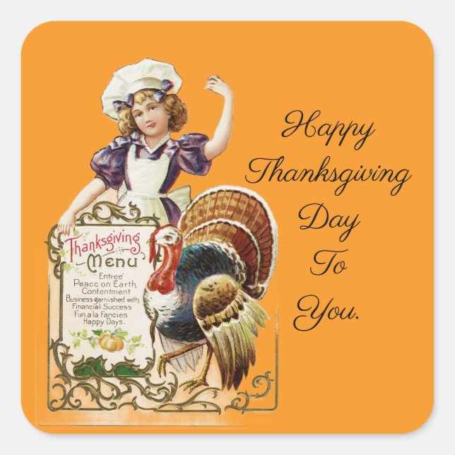 Adesivo de Cozinheiro Antigo com Cardápio (Frente)