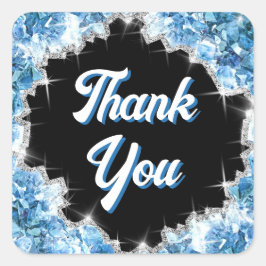 Adesivo de cristais azuis