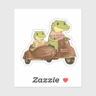 Adesivo de Crocodilos em Scooter de Aventura Vinta