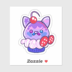 Adesivo de cupcake Kawaii Kitty