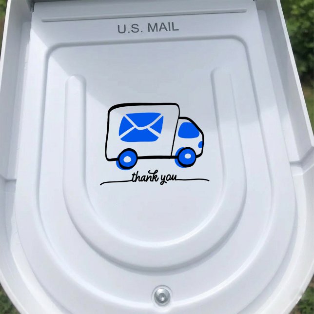 Adesivo de decalque para caixa de correio "Obrigad (thank you Mailbox Door Decal)