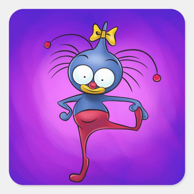 Adesivo de desenho animado bonito (Frente)