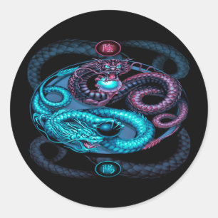 adesivo de design de dragões