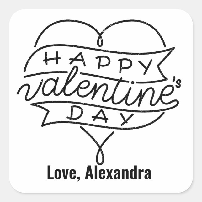 Adesivo de dias de os namorados personalizados do  (Frente)