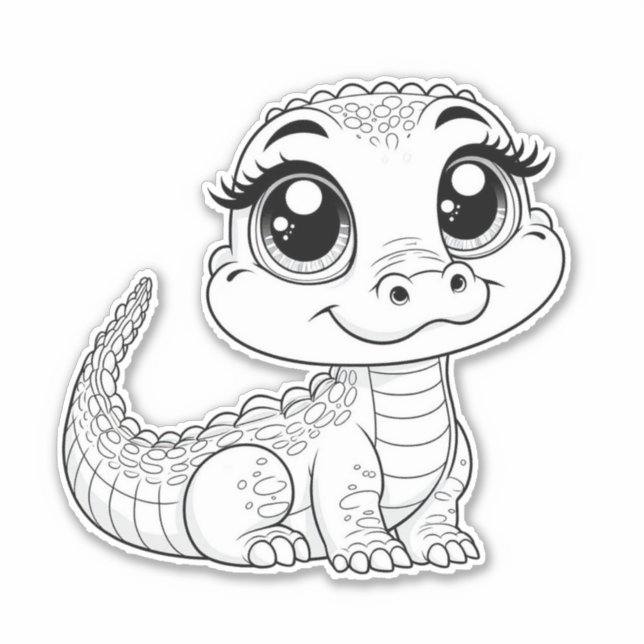 Adesivo de dino-vinilo bonito (Frente)