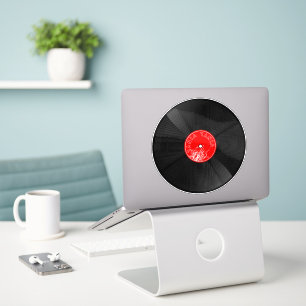 Adesivo de Disco de Vinil Retrô