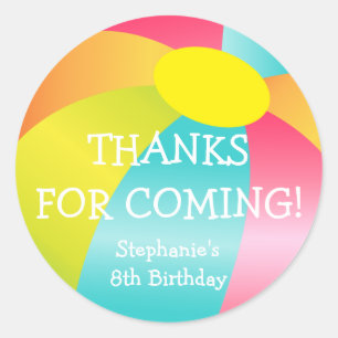 Adesivo de diversão de Verão de Bola de Praia