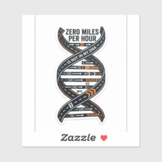 Adesivo de DNA Zero Quilômetros Por Hora —Decalque